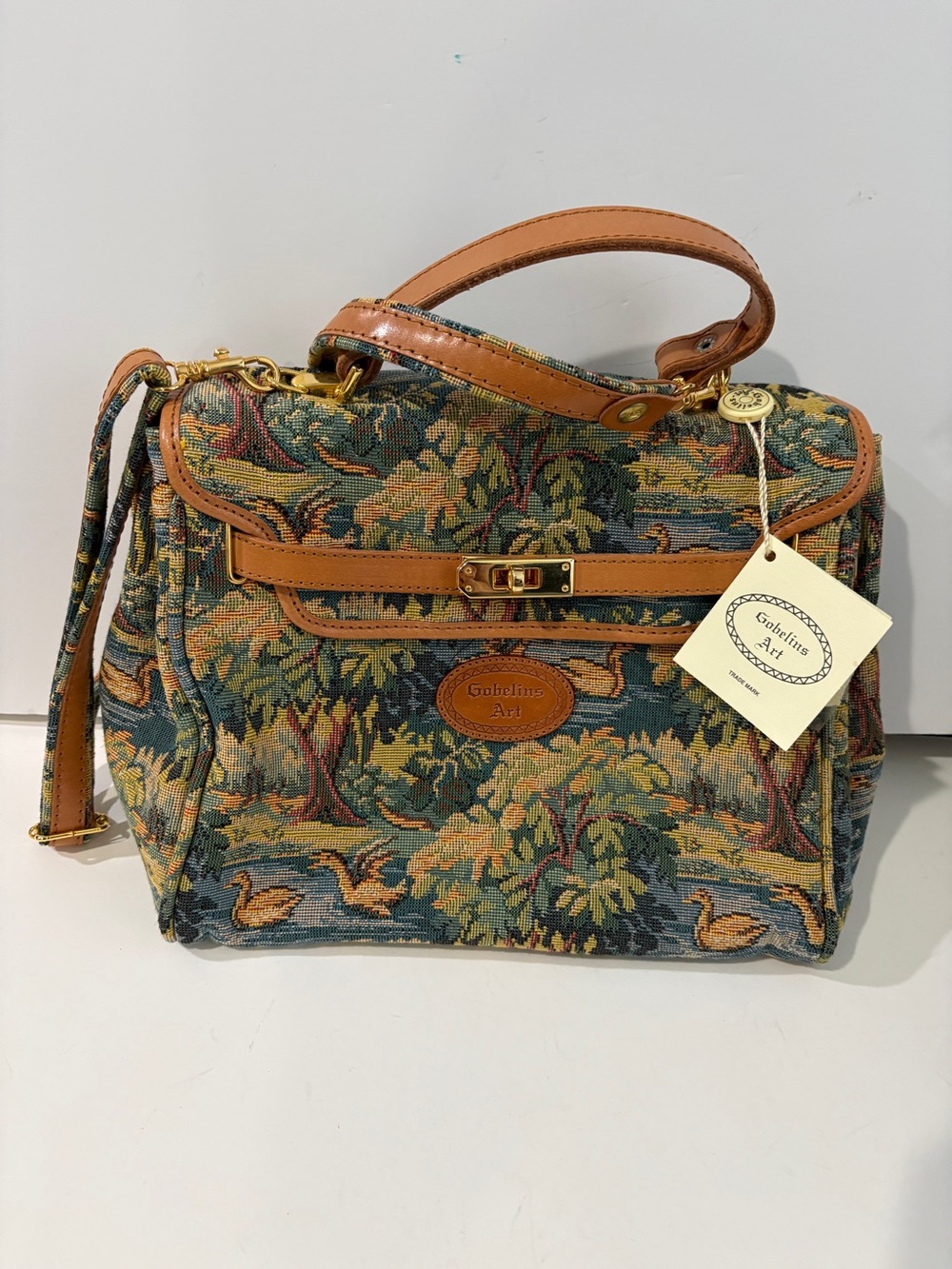 New Vintage Gobelins Art tapestry satchel